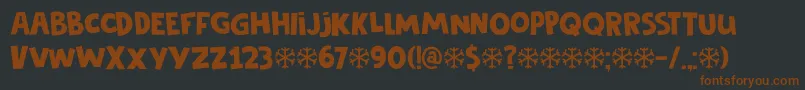 DkFrozenMemory Font – Brown Fonts on Black Background