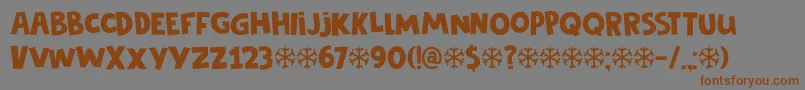 DkFrozenMemory Font – Brown Fonts on Gray Background