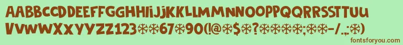 DkFrozenMemory Font – Brown Fonts on Green Background