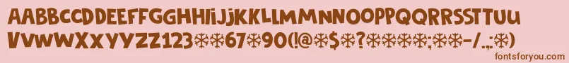 DkFrozenMemory Font – Brown Fonts on Pink Background