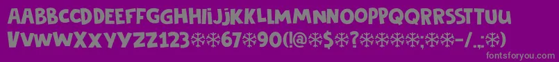 DkFrozenMemory Font – Gray Fonts on Purple Background