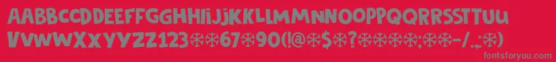 DkFrozenMemory Font – Gray Fonts on Red Background