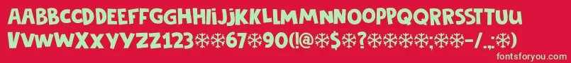 En savoir plus sur la police DkFrozenMemory Police DkFrozenMemory – polices vertes sur fond rouge