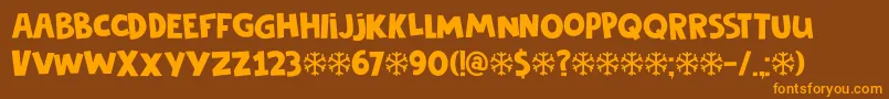 DkFrozenMemory Font – Orange Fonts on Brown Background