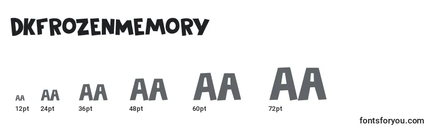 Размеры шрифта DkFrozenMemory