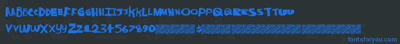 Alwaysnever Font – Blue Fonts on Black Background