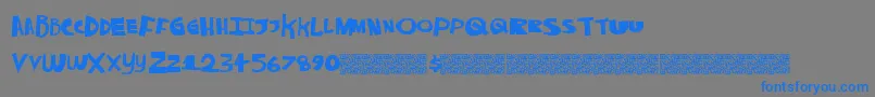 Alwaysnever Font – Blue Fonts on Gray Background