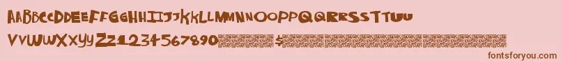 Alwaysnever Font – Brown Fonts on Pink Background