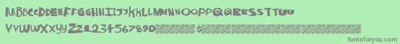 Alwaysnever Font – Gray Fonts on Green Background