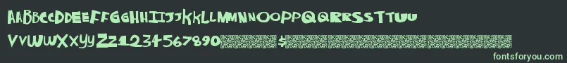 Alwaysnever-fontti – vihreät fontit mustalla taustalla