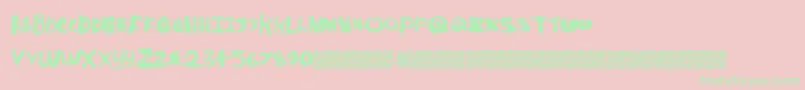 Alwaysnever Font – Green Fonts on Pink Background