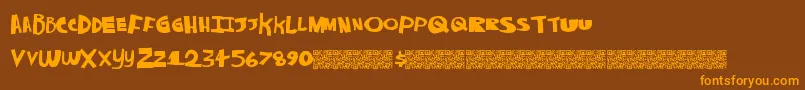 Alwaysnever Font – Orange Fonts on Brown Background