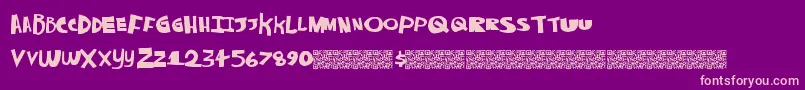 Alwaysnever Font – Pink Fonts on Purple Background