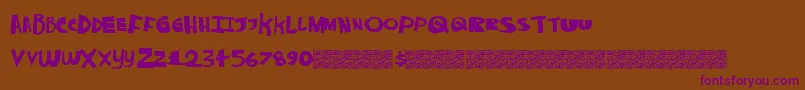 Alwaysnever Font – Purple Fonts on Brown Background