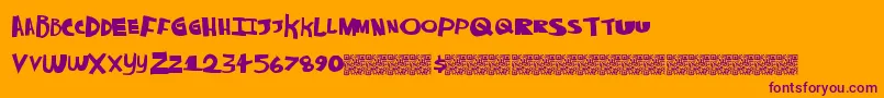 Alwaysnever Font – Purple Fonts on Orange Background