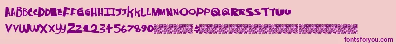 Alwaysnever Font – Purple Fonts on Pink Background