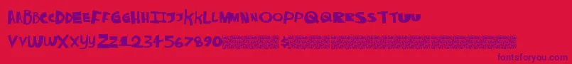 Alwaysnever Font – Purple Fonts on Red Background