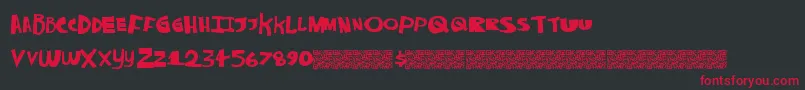 Alwaysnever Font – Red Fonts on Black Background