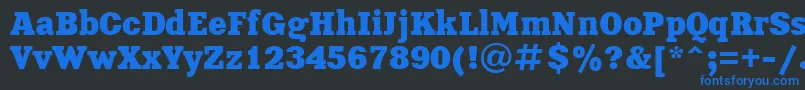 Xeniactt Font – Blue Fonts on Black Background