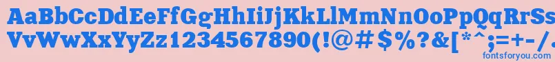 Xeniactt Font – Blue Fonts on Pink Background