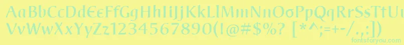 WelcomeY2k Font – Green Fonts on Yellow Background