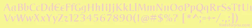 WelcomeY2k Font – Pink Fonts on Yellow Background
