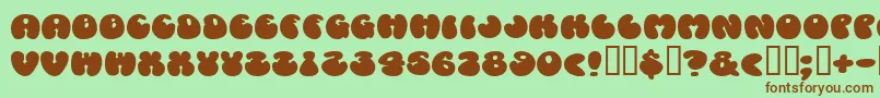 Cosmosca Font – Brown Fonts on Green Background