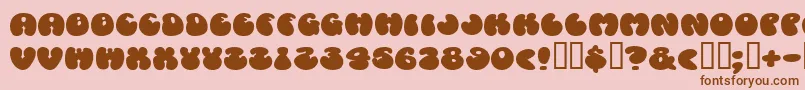 Cosmosca Font – Brown Fonts on Pink Background