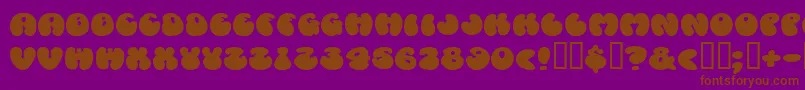 Cosmosca Font – Brown Fonts on Purple Background