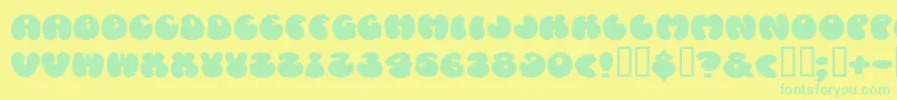 Cosmosca Font – Green Fonts on Yellow Background