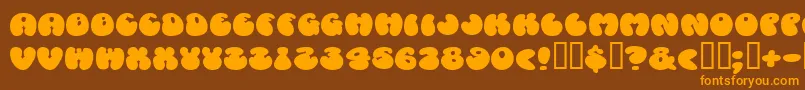 Cosmosca Font – Orange Fonts on Brown Background