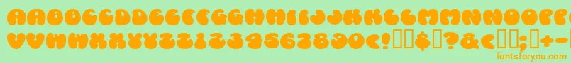 Cosmosca Font – Orange Fonts on Green Background