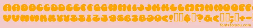 Cosmosca Font – Orange Fonts on Pink Background