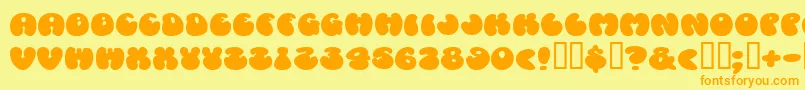 Cosmosca Font – Orange Fonts on Yellow Background