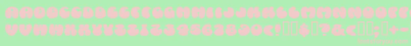 Cosmosca Font – Pink Fonts on Green Background