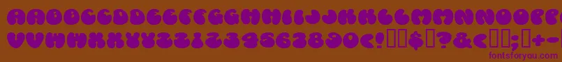 Cosmosca Font – Purple Fonts on Brown Background