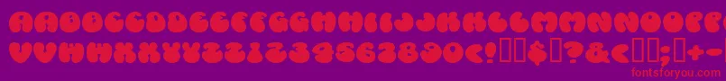 Cosmosca Font – Red Fonts on Purple Background