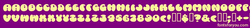 Cosmosca Font – Yellow Fonts on Purple Background