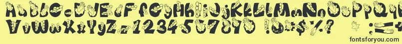 Chop Font – Black Fonts on Yellow Background