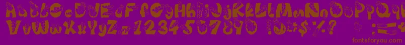 Chop Font – Brown Fonts on Purple Background