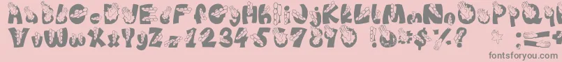 フォントChop – ピンクの背景に灰色の文字
