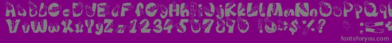 Шрифт Chop – серые шрифты на фиолетовом фоне