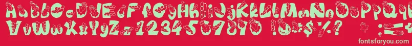 Chop Font – Green Fonts on Red Background