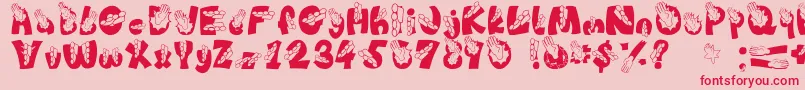 Chop Font – Red Fonts on Pink Background