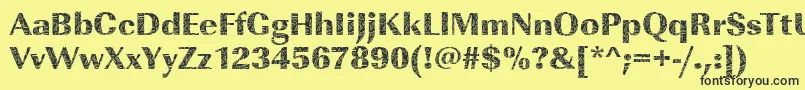 ImperialbrokenglassRegular Font – Black Fonts on Yellow Background