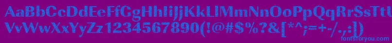 ImperialbrokenglassRegular Font – Blue Fonts on Purple Background