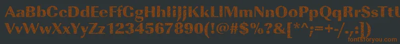 ImperialbrokenglassRegular Font – Brown Fonts on Black Background