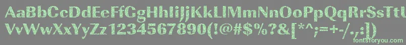 ImperialbrokenglassRegular Font – Green Fonts on Gray Background