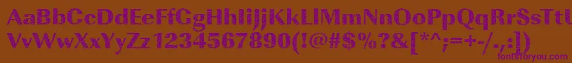 ImperialbrokenglassRegular Font – Purple Fonts on Brown Background