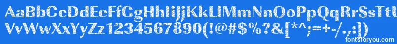 ImperialbrokenglassRegular Font – White Fonts on Blue Background